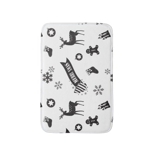 Tapis De Bain Éléments de Noël (Devant (Vertical))