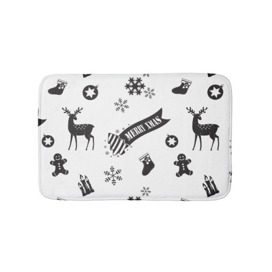 Tapis De Bain Éléments de Noël (Devant)