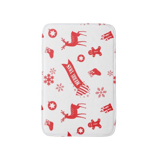 Tapis De Bain Éléments de Noël (Devant (Vertical))