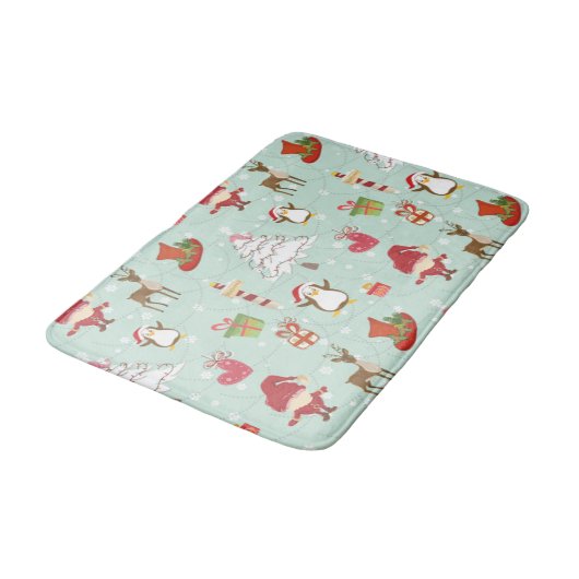 Tapis De Bain Éléments de Noël Elfes rennes (Angle)