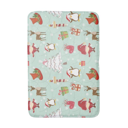 Tapis De Bain Éléments de Noël Renne Elfes (Devant (Vertical))