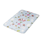 Tapis De Bain Éléments de Noël Snowman Motif salle de bain Mat (Angle)