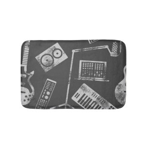 Tapis De Bain Éléments musicaux : vintage arrière - plan sans so