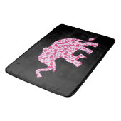Tapis De Bain Eléphant composé de Coeurs roses (Angle)
