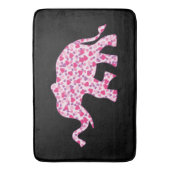 Tapis De Bain Eléphant composé de Coeurs roses (devant Vertical)