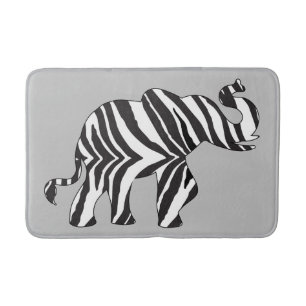 Tapis De Bain Eléphant composé de Zebra Stripes
