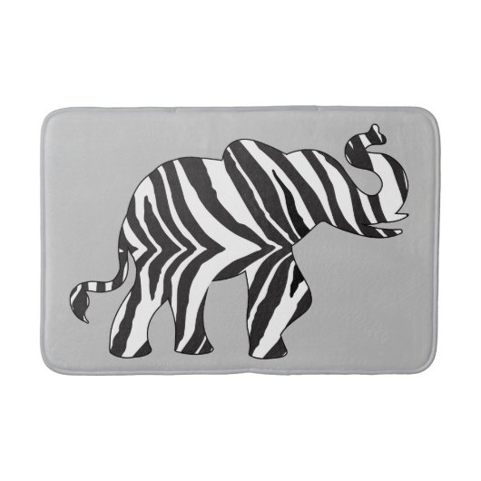 Tapis De Bain Eléphant composé de Zebra Stripes (Devant)