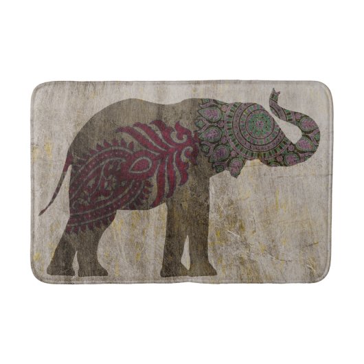 Tapis De Bain Éléphant de tribal de zen (Devant)