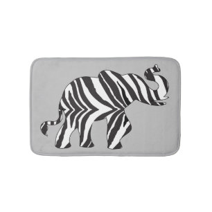 Tapis De Bain ÉLÉPHANT FABRIQUÉ DE Bandes zébrées
