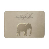 Tapis De Bain Eléphant Golden Elegant Sandstone Monogram Classé (Devant)