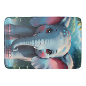 Tapis De Bain Eléphant mignon dans la pluie (Devant)