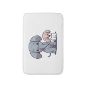 Tapis De Bain Eléphant mignon et chien (Devant (Vertical))