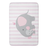 Tapis De Bain Éléphant rose de beau bébé (devant Vertical)