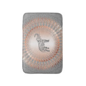 Tapis De Bain Eléphant rose Gold Grey Mandala (Devant (Vertical))