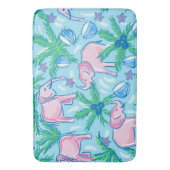 Tapis De Bain Eléphant rose Preppy (devant Vertical)