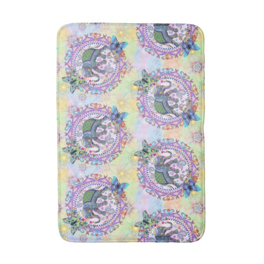 Tapis De Bain Éléphant sacré (Devant (Vertical))