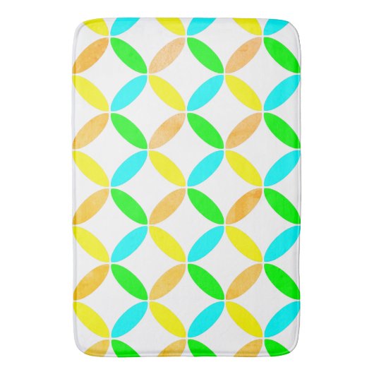 Tapis De Bain Ellipse Motif Art Abstrait (devant Vertical)