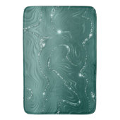 Tapis De Bain Emerald Green Glitzy Marble Christmas (devant Vertical)