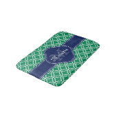 Tapis De Bain Emerald Green What Marocain Motif Marine Monogramm (Angle)