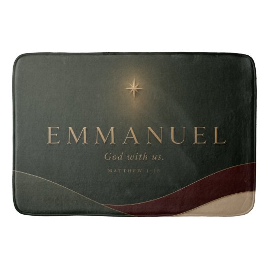 Tapis De Bain EMMANUEL | Matthieu 1:23 Chrétien (Devant)