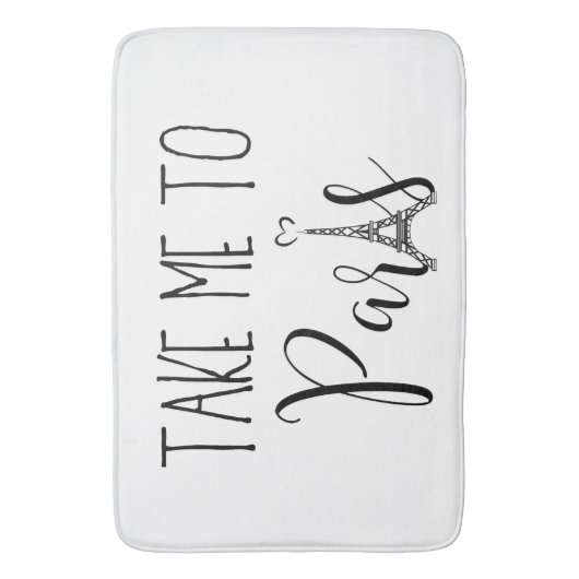 Tapis De Bain "Emmène-Moi À Paris" (devant Vertical)