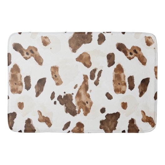 Tapis De Bain Empreinte Chocolat Brown Vache (Devant)