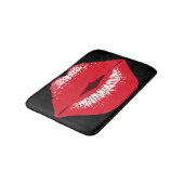 tapis de bain empreinte de baiser rouge (Angle)