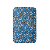 Tapis De Bain Empreinte de léopard animal bleu (Devant (Vertical))