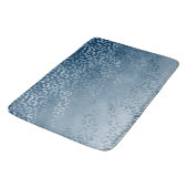 Tapis De Bain Empreinte de léopard Aqua Blue Navy Ombre (Angle)