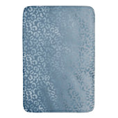 Tapis De Bain Empreinte de léopard Aqua Blue Navy Ombre (devant Vertical)