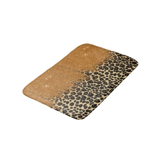 Tapis De Bain Empreinte de léopard avec la course de brosse de (Angle)