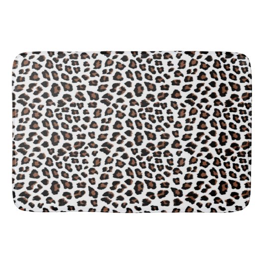 Tapis De Bain Empreinte de léopard blanc (Devant)