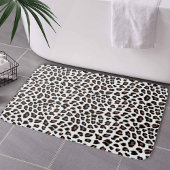 Tapis De Bain Empreinte de léopard blanc