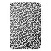 Tapis De Bain Empreinte de léopard blanc et noir (devant Vertical)
