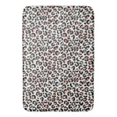 Tapis De Bain Empreinte de léopard blanc noir rose (devant Vertical)