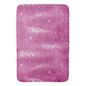 Tapis De Bain Empreinte de léopard blanc rose (devant Vertical)