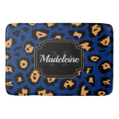 Tapis De Bain Empreinte de léopard bleu (Devant)