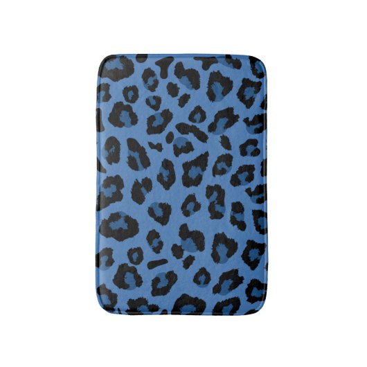 Tapis De Bain Empreinte de léopard bleu (Devant (Vertical))