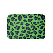Tapis De Bain Empreinte de léopard bleu et vert (Devant)