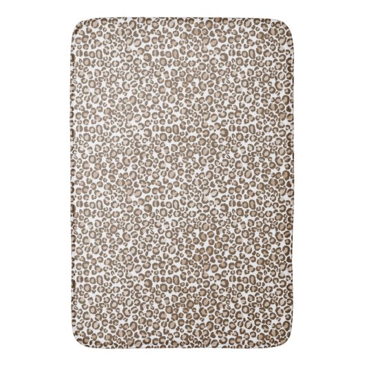 Tapis De Bain Empreinte de léopard Brown au chocolat (devant Vertical)