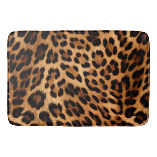 Tapis De Bain Empreinte de léopard Brown chic (Devant)