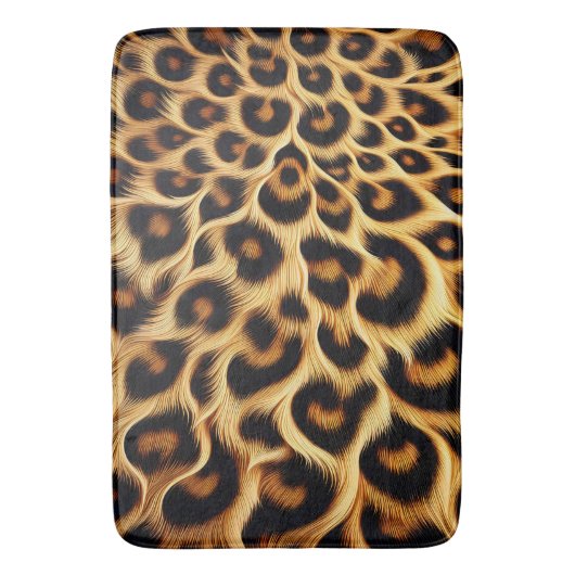 Tapis De Bain Empreinte de léopard chic (devant Vertical)
