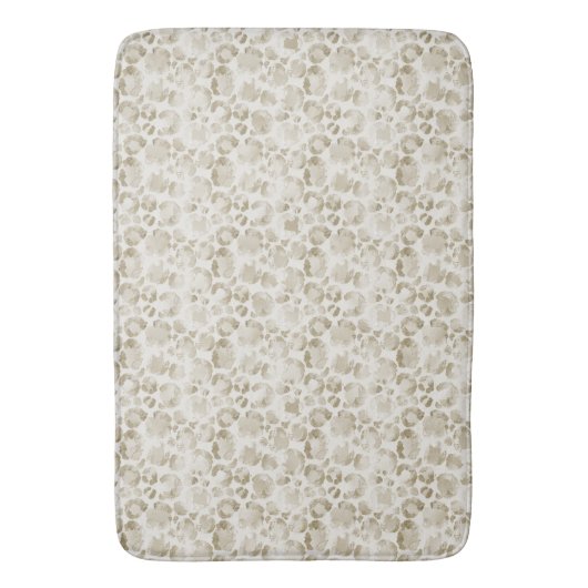 Tapis De Bain Empreinte de léopard de crème (devant Vertical)