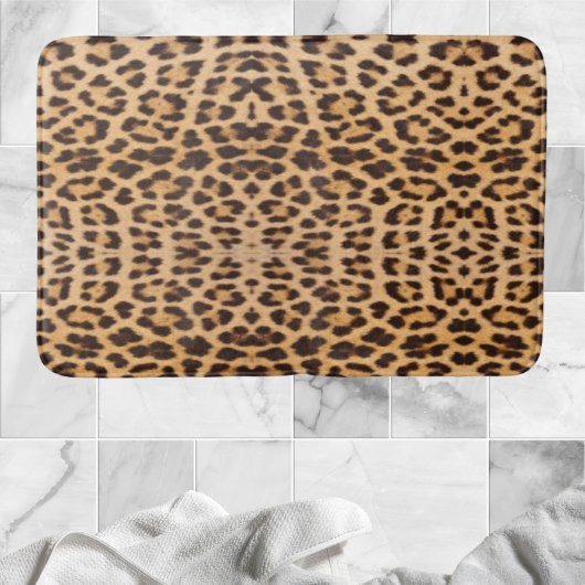 Tapis De Bain empreinte de léopard de mode de safari sauvage