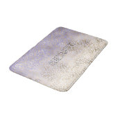 Tapis De Bain Empreinte de léopard d'Ombre d'or violet (Angle)