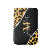 Tapis De Bain Empreinte de léopard d'or (Devant (Vertical))