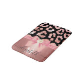 Tapis De Bain Empreinte de léopard et Bow (Angle)