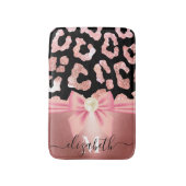 Tapis De Bain Empreinte de léopard et Bow (Devant (Vertical))
