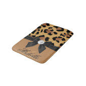 Tapis De Bain Empreinte de léopard et Bow (Angle)