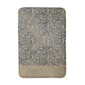 Tapis De Bain Empreinte de léopard Glittery sur Glossy Grey (Devant (Vertical))